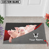 Uni Pig Metal Pattern Doormat