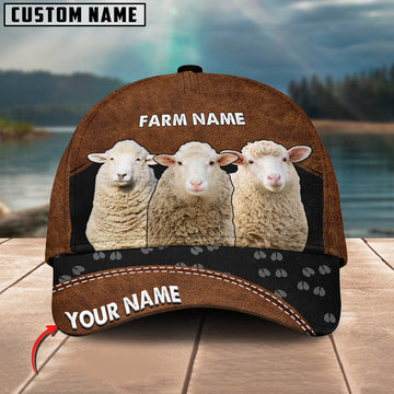 Uni Happy Sheep Customized Name And Farm Name 3D Classic Cap