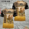 Uni Personalized Name TX Longhorn Cattle On The Farm 3D Shirt