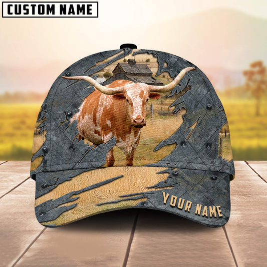 Uni Texas Longhorn Customized Name Cap