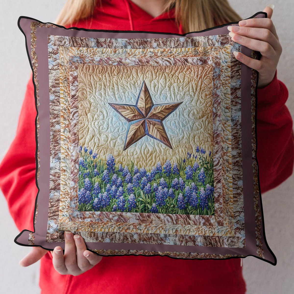 Texas Pride Quilted Pillow Case NCU0DK6986