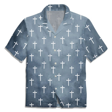 UniJames The Blue Cross Christian Hawaiian Shirt