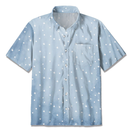UniJames The Blue Starsbnw Christian Hawaiian Shirt