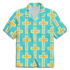 UniJames The Blueish Green Cross Christian Hawaiian Shirt