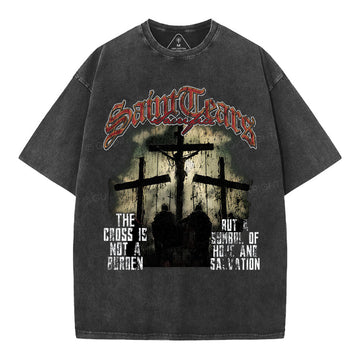 The Cross Christian Washed TShirt  