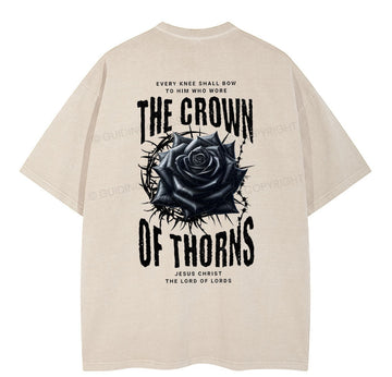 The Crown Of THORNS Christian Washed TShirt  
