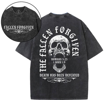 The Fallen Forgiven Christian Washed T-Shirt Sale - GuidingCross