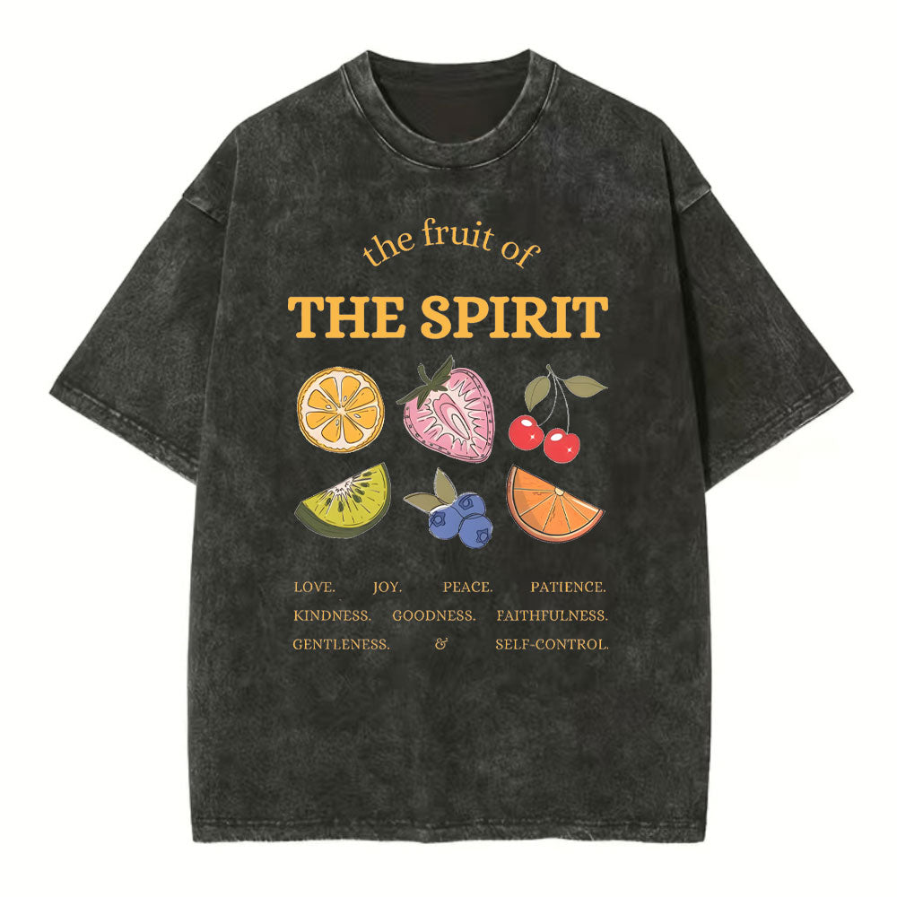 The Fruit Of The Spirit Christian Washed T-Shirt Sale - GuidingCross