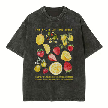 The Fruit Of The Spirit Lemon Christian Washed TShirt  