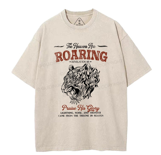 The Heaven Are Roaring Christian Washed TShirt  