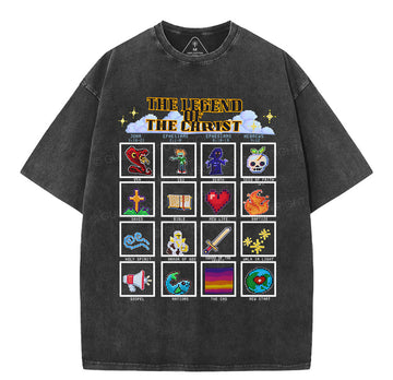 The Legend Of The Christ Christian Washed T-Shirt Sale - GuidingCross