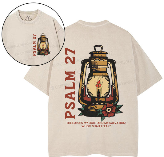The Lord Is My Light Christian Washed T-Shirt Sale - GuidingCross