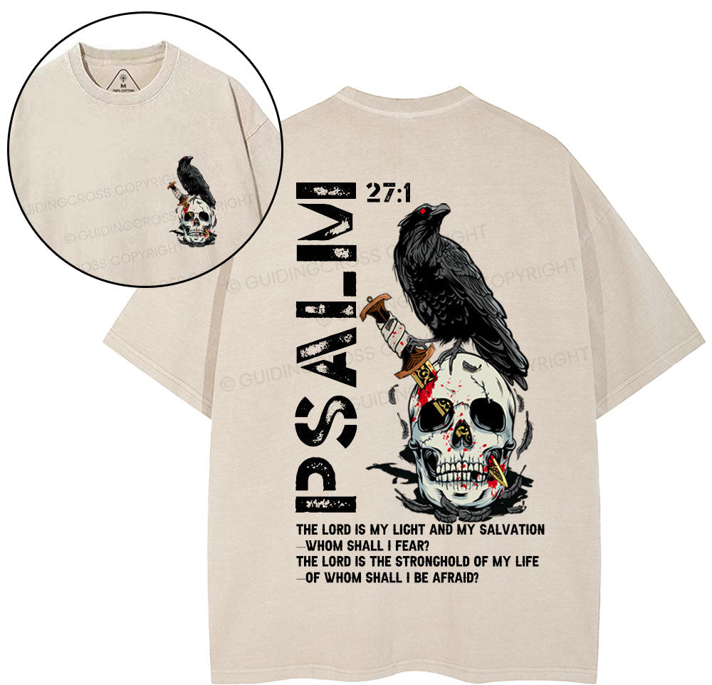 The Lord Is My  Salvation Christian Washed T-Shirt Sale - GuidingCross