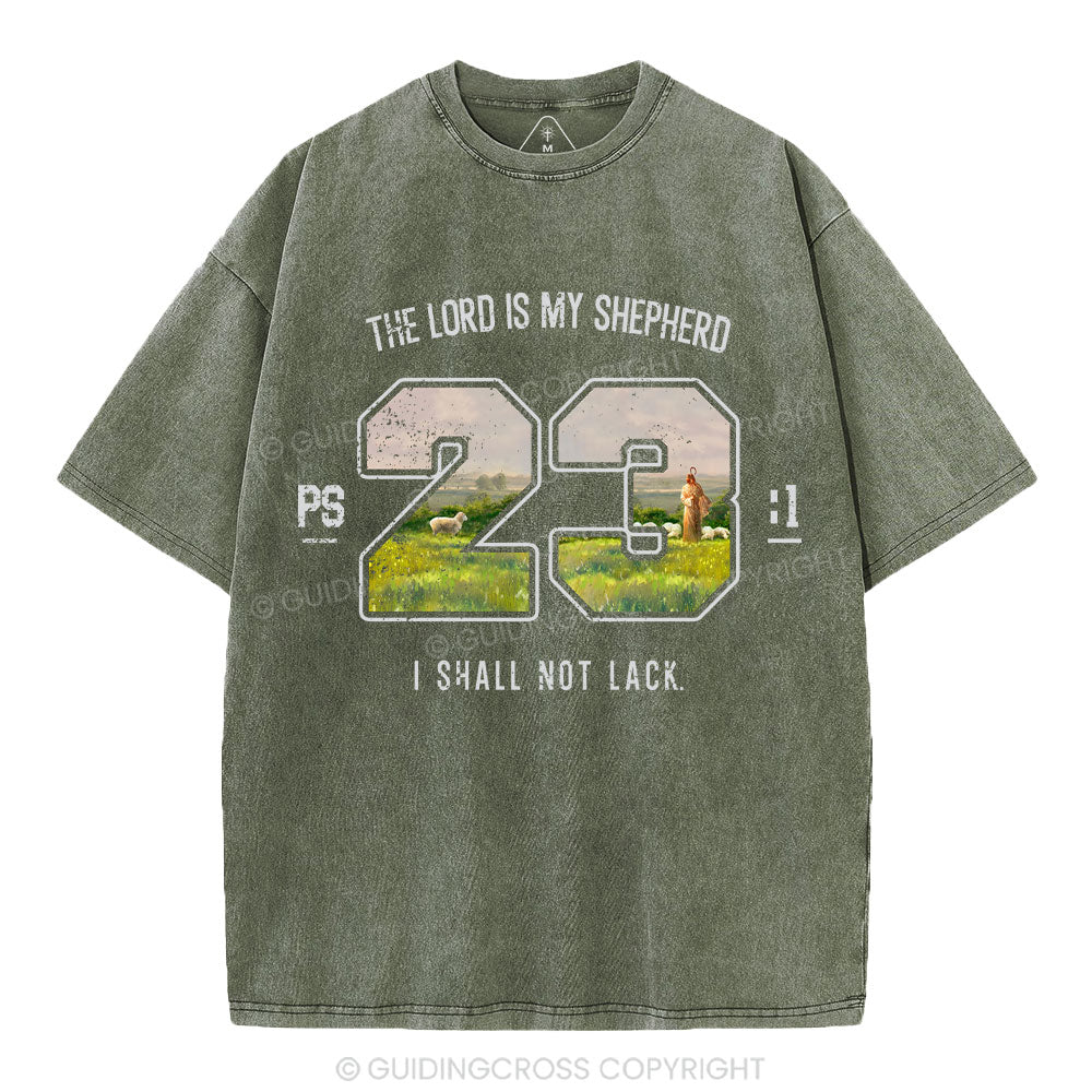 The Lord Is My Shepherd Christian Washed T-Shirt Sale - GuidingCross