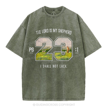 The Lord Is My Shepherd Christian Washed T-Shirt Sale - GuidingCross