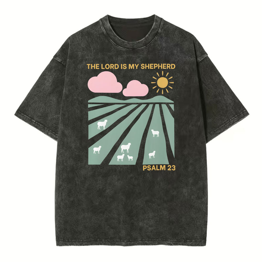 The Lord Is My Shepherd Christian Washed TShirt  
