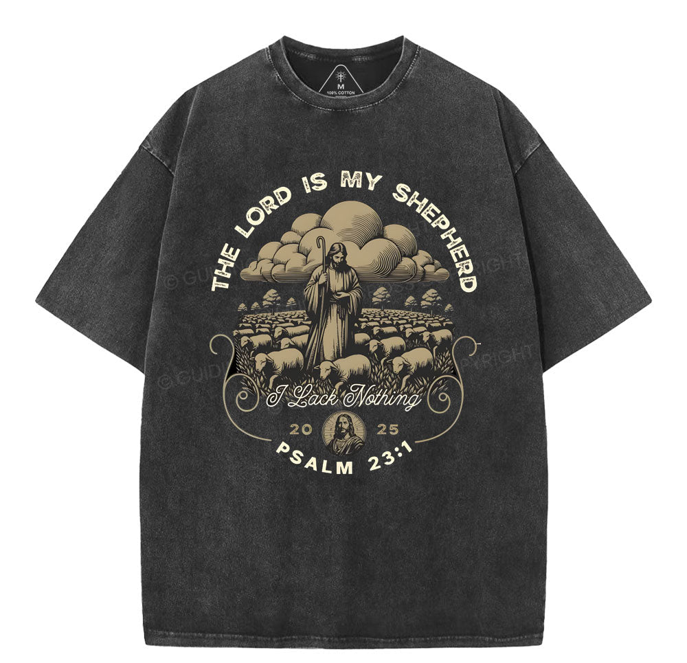 The Lord Is My Shepherd Christian Washed TShirt  
