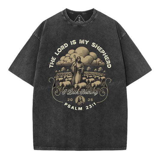 The Lord Is My Shepherd Christian Washed TShirt  
