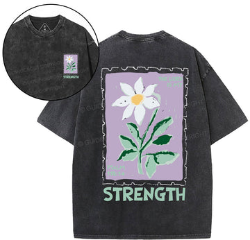 The Lord Is My Strength  Christian Washed T-Shirt Sale - GuidingCross