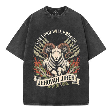 The Lord Will Provide Christian Washed TShirt