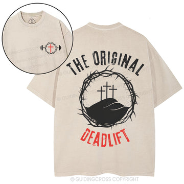 The Original Deadlift Christian Washed T-Shirt Sale - GuidingCross