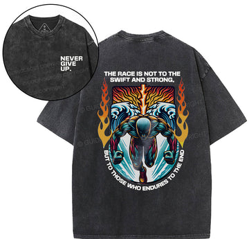 The Race Is Not To The Swift And Strong Christian Washed T-Shirt Sale - GuidingCross