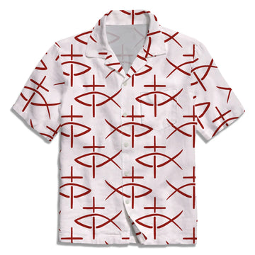 UniJames The Pink Fish Christian Hawaiian Shirt