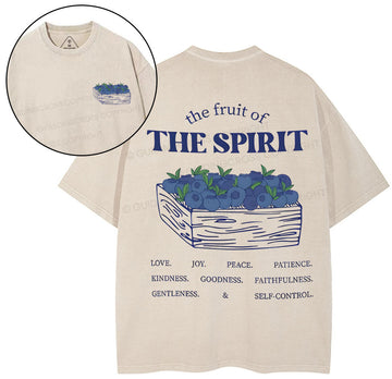 The Spirit Of Fruit Chirstian Washed T-Shirt Sale - GuidingCross