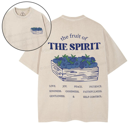 The Spirit Of Fruit Chirstian Washed T-Shirt Sale - GuidingCross