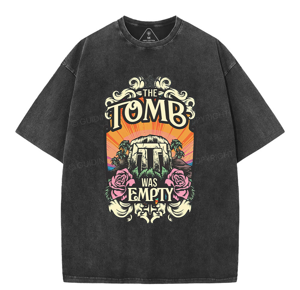 The Tomb Is Empty Christian Washed TShirt  