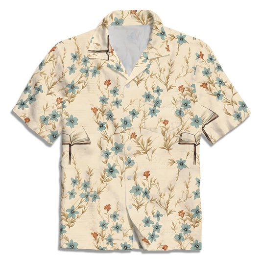 UniJames The Vintage Blue Flower Christian Hawaiian Shirt