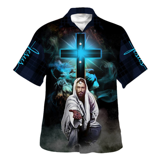 UniJames The Cross Jesus Way Market Miracle Worked Hawaiian Shirt - Christian Hawaiian Shirt - Religious Hawaiian Shirts