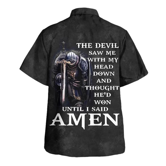 UniJames The Devil Saw Me With My Head Down Hawaiian Shirts For Men & Women - Christian Hawaiian Shirt - Hawaiian Summer Shirts