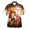 UniJames The King Lion Lamb And Dove Hawaiian Shirts For Men - Christian Hawaiian Shirt - Hawaiian Summer Shirts