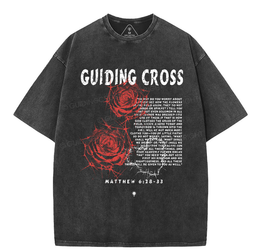 Thorn Rose Christian Washed TShirt  