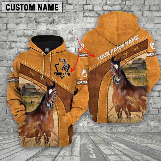 Uni Thoroughbred Custom Name Race Hoodie