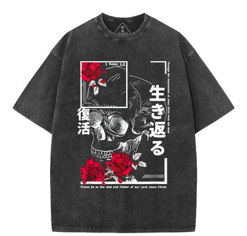 Through The Eesurrection Of Jesus Christ From The Dead Christian Washed T-Shirt Sale - GuidingCross
