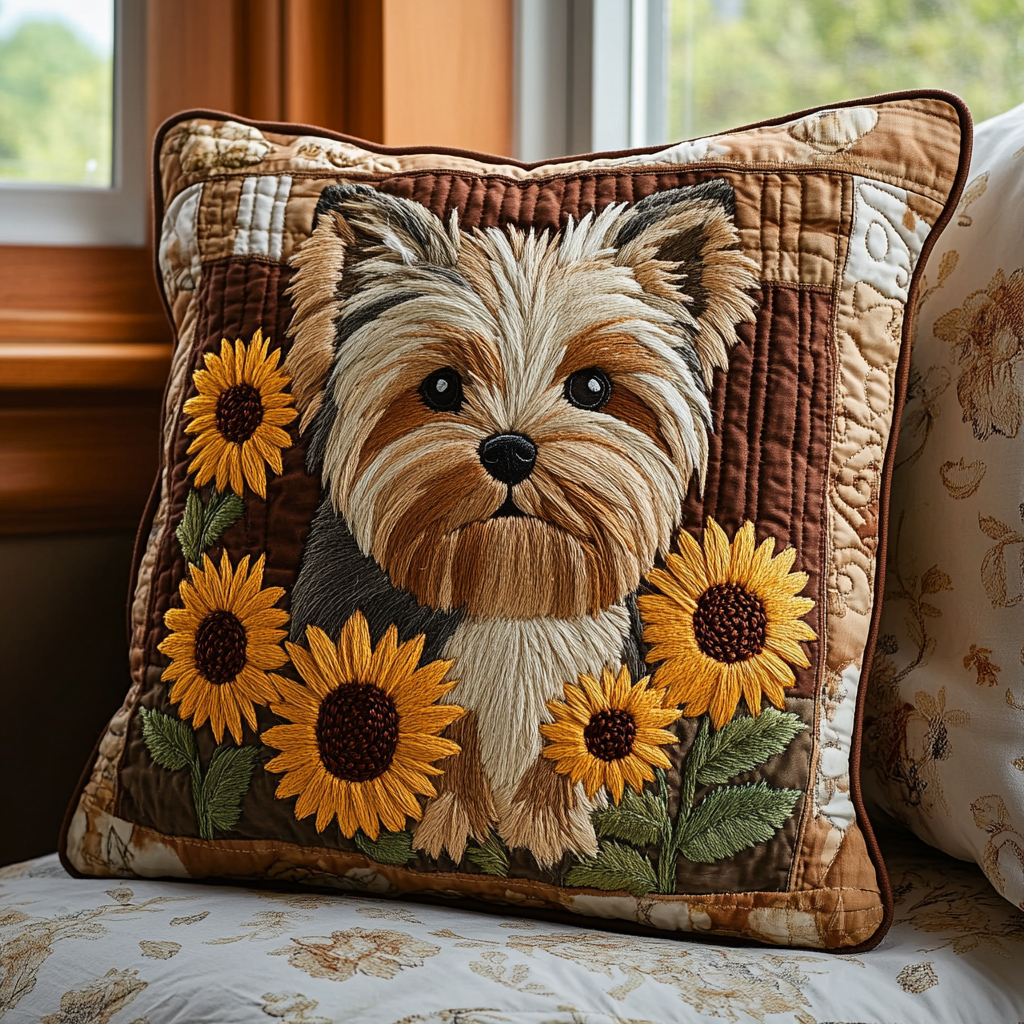 Tiny Terrier Quilted Pillow Case NCU0DV5633