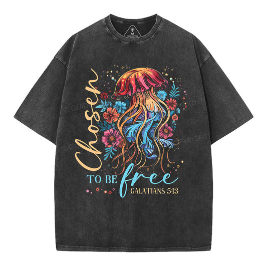 To Be Free Christian Washed TShirt