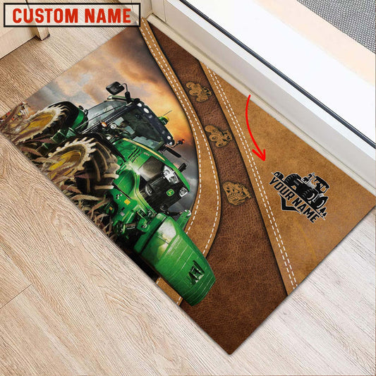 Uni Tractor Personalized - Welcome Brown Doormat