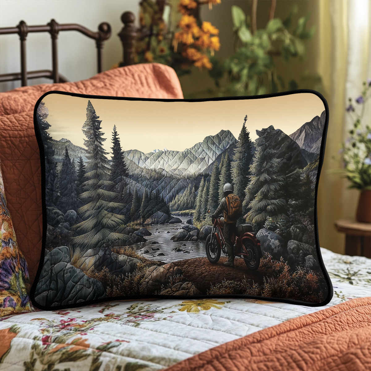 Trail Adventure Quilted Bedding Pillow Case NCU0DK7882