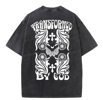 Transformed By God Chrsitian Washed TShirt  