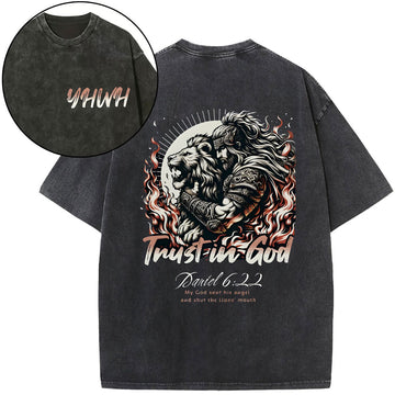 Trust In God Christian Washed TShirt  