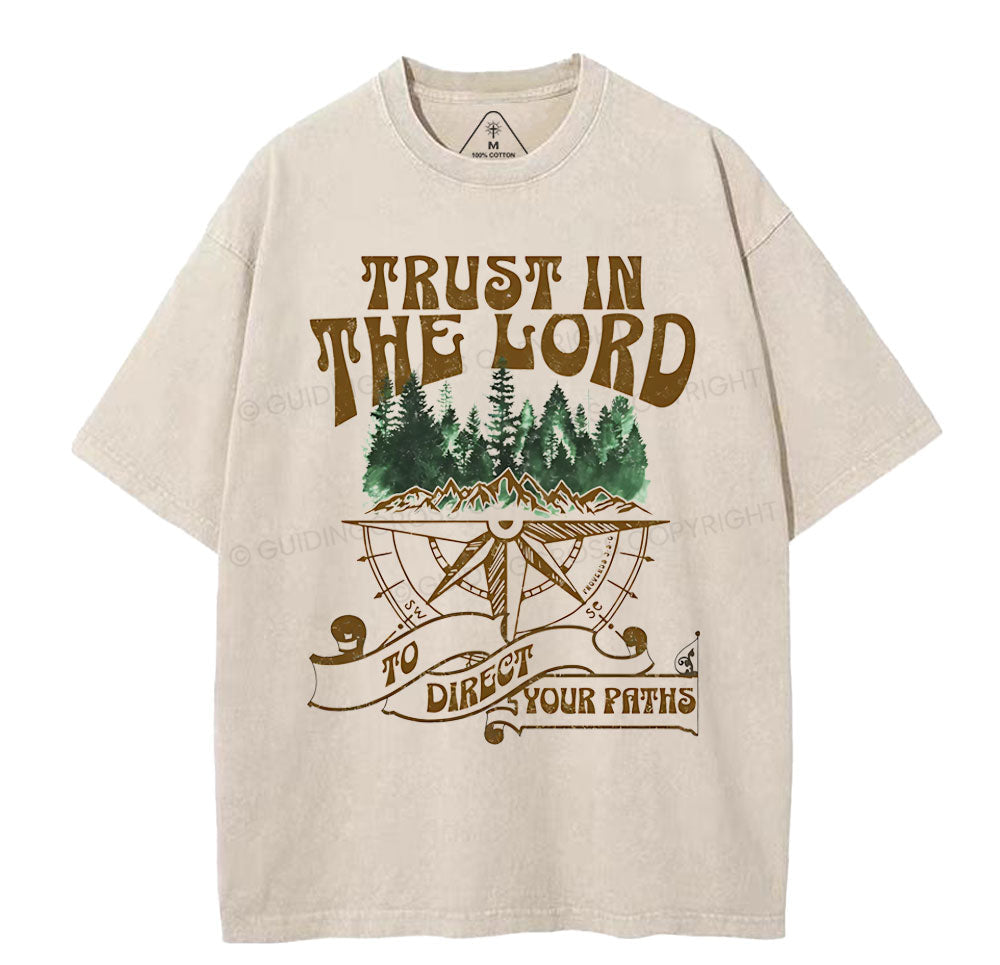 Trust In The Lord Christian Washed TShirt  