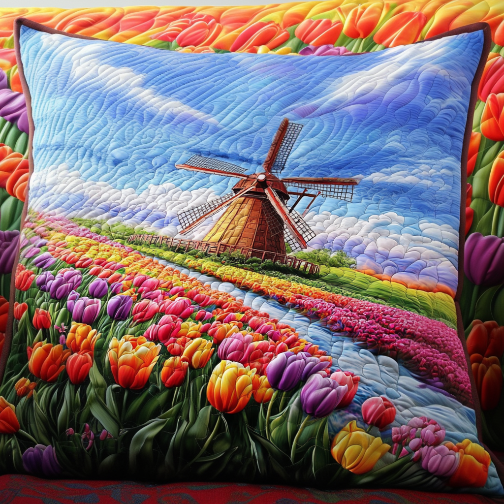 Tulip Dreams Quilted Pillow Case NCU0NT7022