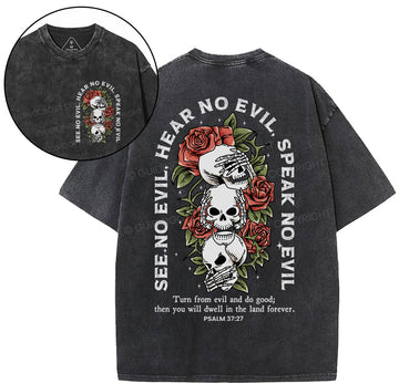 Turn From Evil And Do Good Christian Washed T-Shirt Sale - GuidingCross