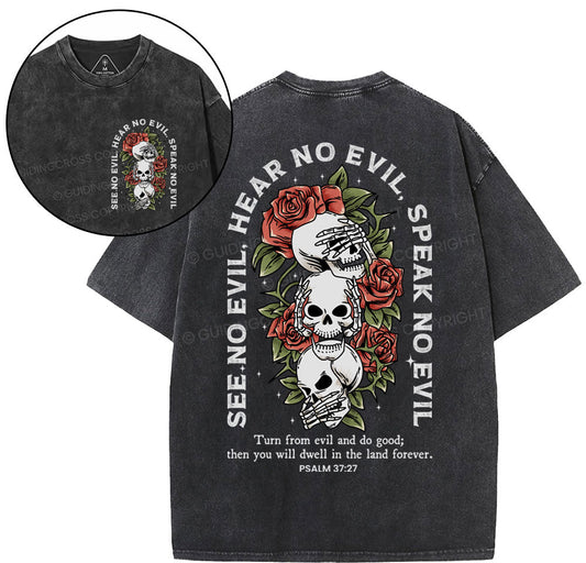 Turn From Evil And Do Good Christian Washed T-Shirt Sale - GuidingCross