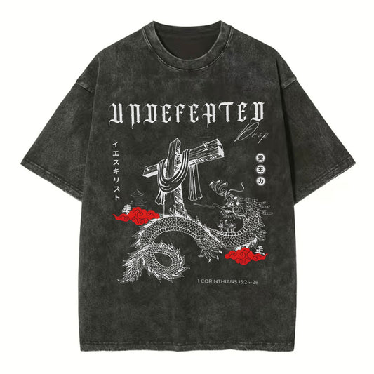 Undefeated Chirstian Washed T-Shirt Sale - GuidingCross