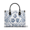 Uni Sacred Elegance: Blue and White Devotion Leather Bag