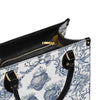 Uni Sacred Elegance: Blue and White Devotion Leather Bag